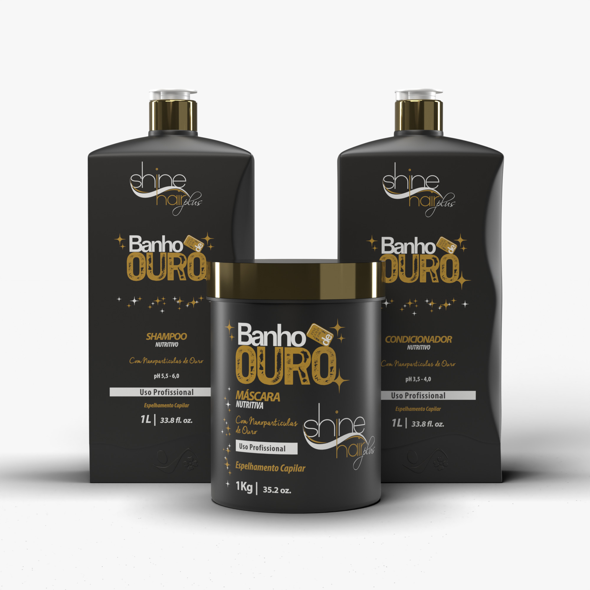 Kit Banho de Ouro Profissional